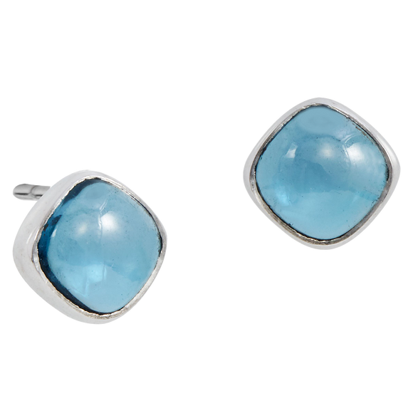 Sterling silver 5.00 GTW blue topaz earrings
