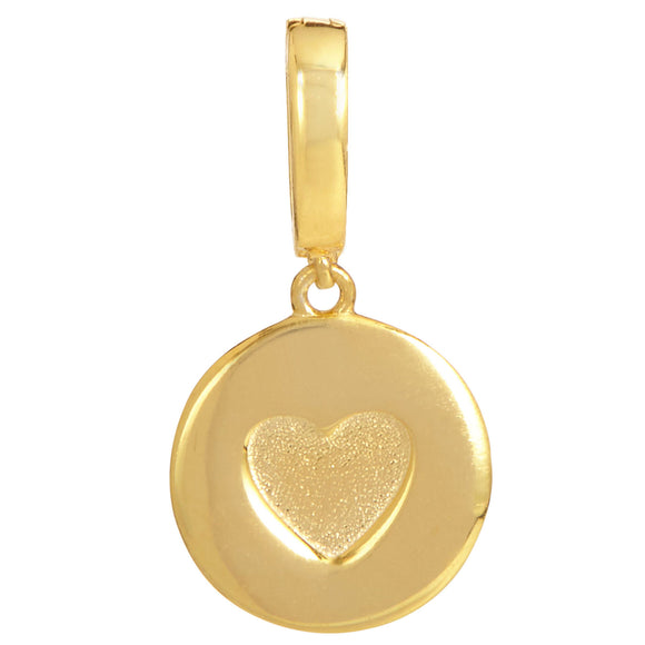 18K Gold Vermeil Heart Removable Charm with Latch