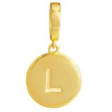 18K Gold Vermeil Initial Removable Charms with Latch (A-Z)