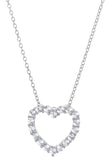 18K White gold over Sterling Silver Sapphire necklace
