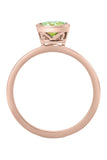 18K Rose Gold Vermeil Peridot Solitaire Ring