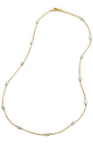 Two-Tone 18K Gold & Sterling Silver Station Necklace