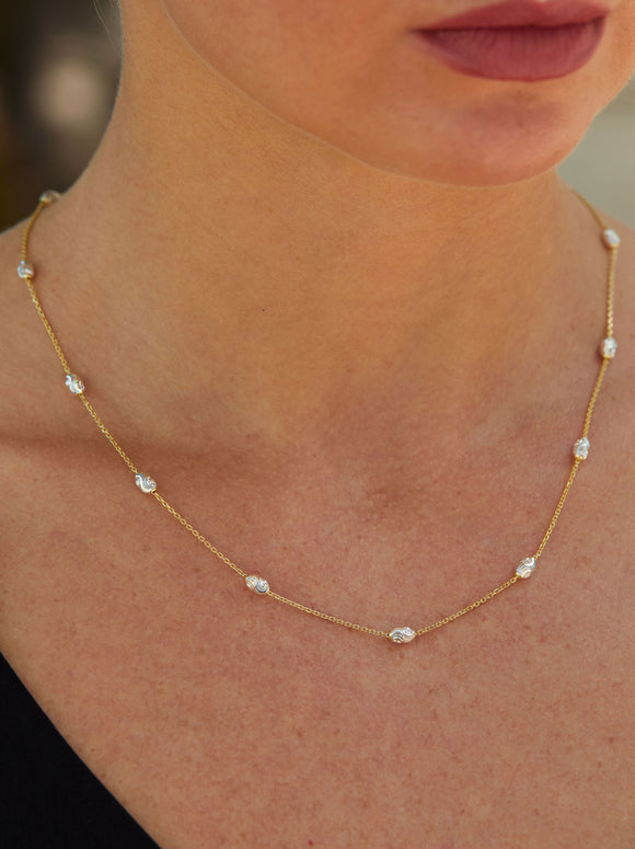 Leila Link Necklace -Two Tone – Sahira Jewelry Design