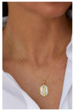 18K Gold Plated Sterling Silver Our Lady of Guadalupe Necklace