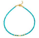 18K Gold Plated Bronze Turquoise Anklet