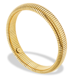 Cleopatra Stainless Steel or Stainless Steel with 18k-Gold Plate Bangle Bracelet