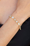 Bezel Set Mixed Shape CZ Bracelet