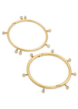 Set of 2 Bangles with Round CZ Fringe