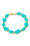 Gold Plated Blue Glass Bracelet