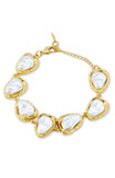 Gold Plated Pebble Pearl Bracelet