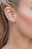 Earring Set of 3 with Graduated Size Scalloped Round CZ Studs