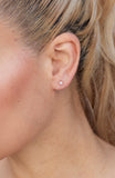 Earring Set of 3 with Round, Pave  and Enamel Butterfly CZ Studs