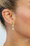 Bezel Set Mixed Shape CZ Earrings