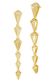 Gold Plated CZ Fashion Drop Earrings