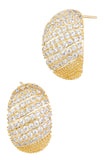 Gold Plated White CZ Earrings
