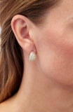 Gold Plated White CZ Earrings