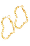 Gold Plated Heart Hoop Earrings