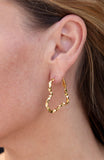 Gold Plated Heart Hoop Earrings