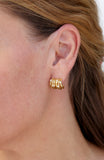 Gold Plated White CZ Earrings