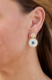 Gold Plated MOP Reversible Jacket Earrings