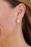 Gold Plated MOP Reversible Jacket Earrings