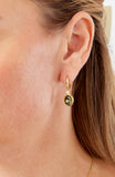 14kt Gold Plated Bezel Set Birthstone Earrings