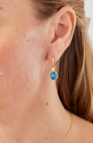 14kt Gold Plated Bezel Set Birthstone Earrings