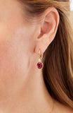 14kt Gold Plated Bezel Set Birthstone Earrings