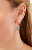 14kt Gold Plated Bezel Set Birthstone Earrings