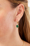 14kt Gold Plated Bezel Set Birthstone Earrings