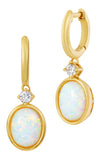 14kt Gold Plated Bezel Set Birthstone Earrings