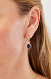 14kt Gold Plated Bezel Set Birthstone Earrings