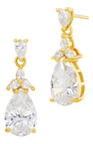 14kt Gold Plated Pear Shape Birthstone Earrings