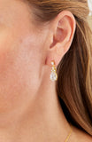 14kt Gold Plated Pear Shape Birthstone Earrings