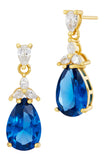 14kt Gold Plated Pear Shape Birthstone Earrings