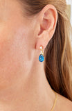 14kt Gold Plated Pear Shape Birthstone Earrings