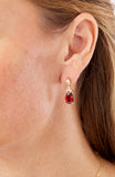 14kt Gold Plated Pear Shape Birthstone Earrings