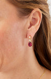 14kt Gold Plated Pear Shape Birthstone Earrings