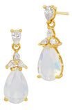 14kt Gold Plated Pear Shape Birthstone Earrings