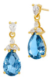 14kt Gold Plated Pear Shape Birthstone Earrings