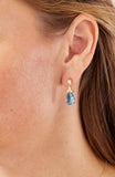 14kt Gold Plated Pear Shape Birthstone Earrings