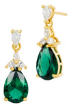 14kt Gold Plated Pear Shape Birthstone Earrings