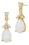 14kt Gold Plated Pear Shape Birthstone Earrings