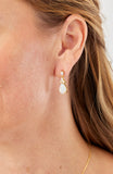14kt Gold Plated Pear Shape Birthstone Earrings