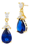 14kt Gold Plated Pear Shape Birthstone Earrings