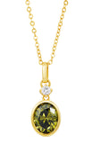 14kt Gold Plated Bezel Set Birthstone Necklace