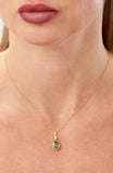 14kt Gold Plated Bezel Set Birthstone Necklace