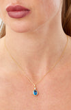 14kt Gold Plated Bezel Set Birthstone Necklace