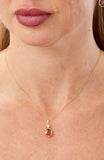 14kt Gold Plated Bezel Set Birthstone Necklace