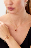 14kt Gold Plated Bezel Set Birthstone Necklace